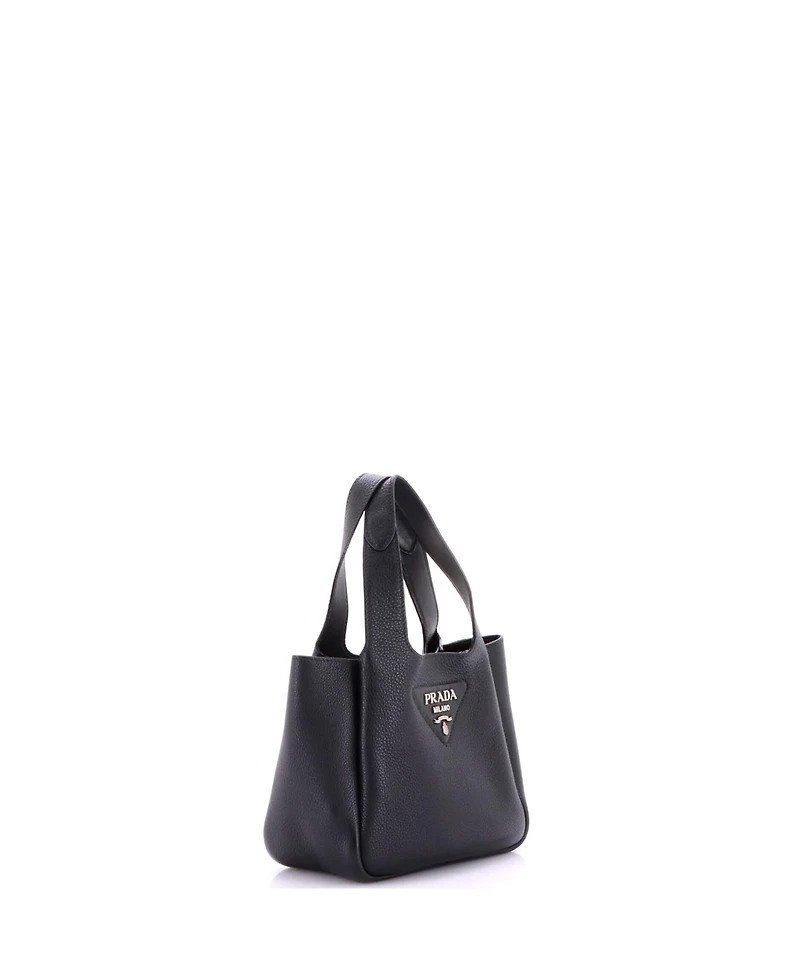 Pre-Owned Prada Mini Flou Dynamique Open Tote Vitello Daino