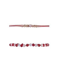 Hallmark Glass Stone Valentine s Day Bracelet Set Brass