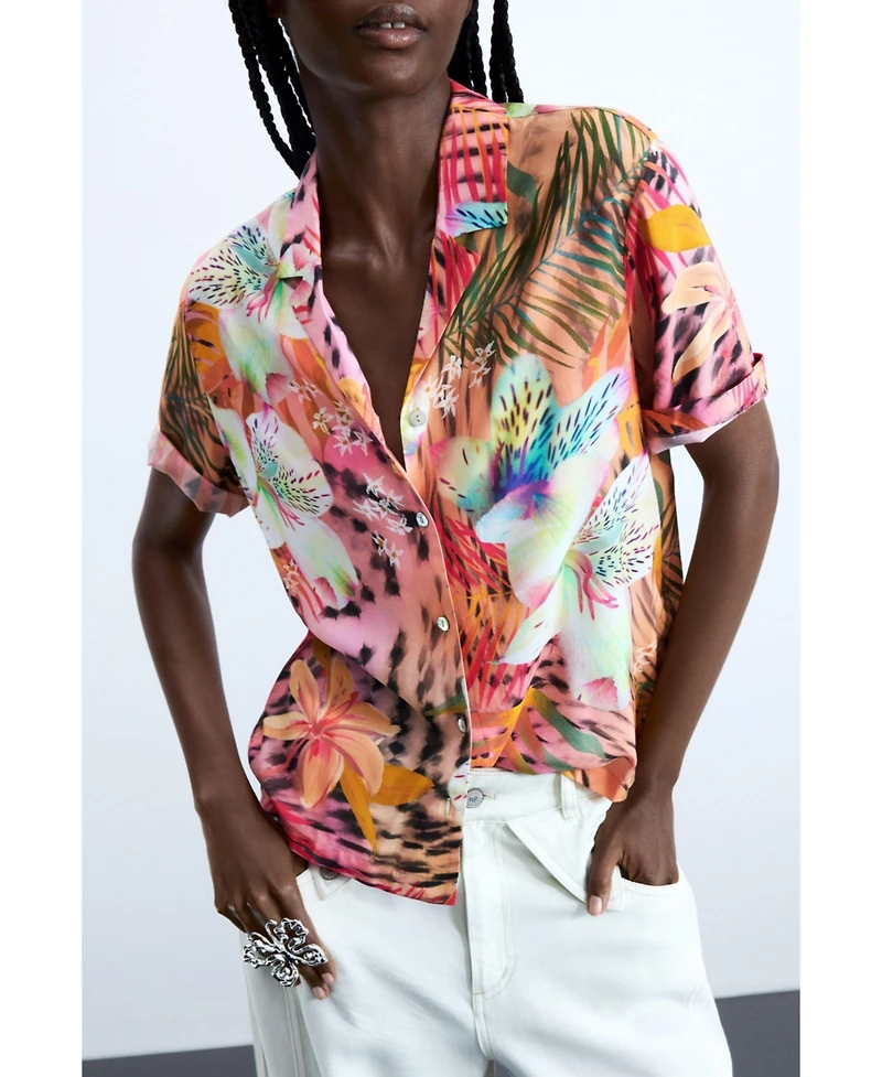 Desigual Women's Short-sleeve tropical shirt