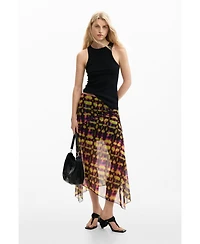 Desigual Women's Asymmetrical printed skirt