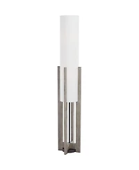 Possini Euro Design Arrista Modern 63" Tall Standing Floor Lamp Cylinder Foot Switch Wood Wash Finish Living Room Bedroom