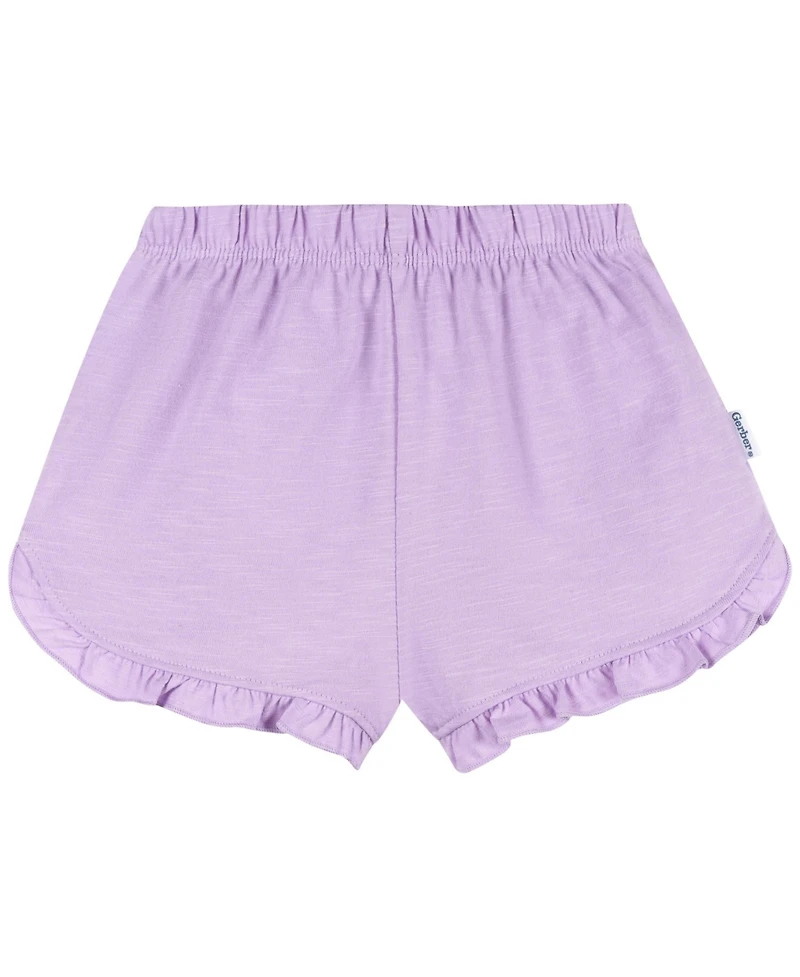 Gerber Toddler Girls 2-Piece Pocket Tee and Shorts Set