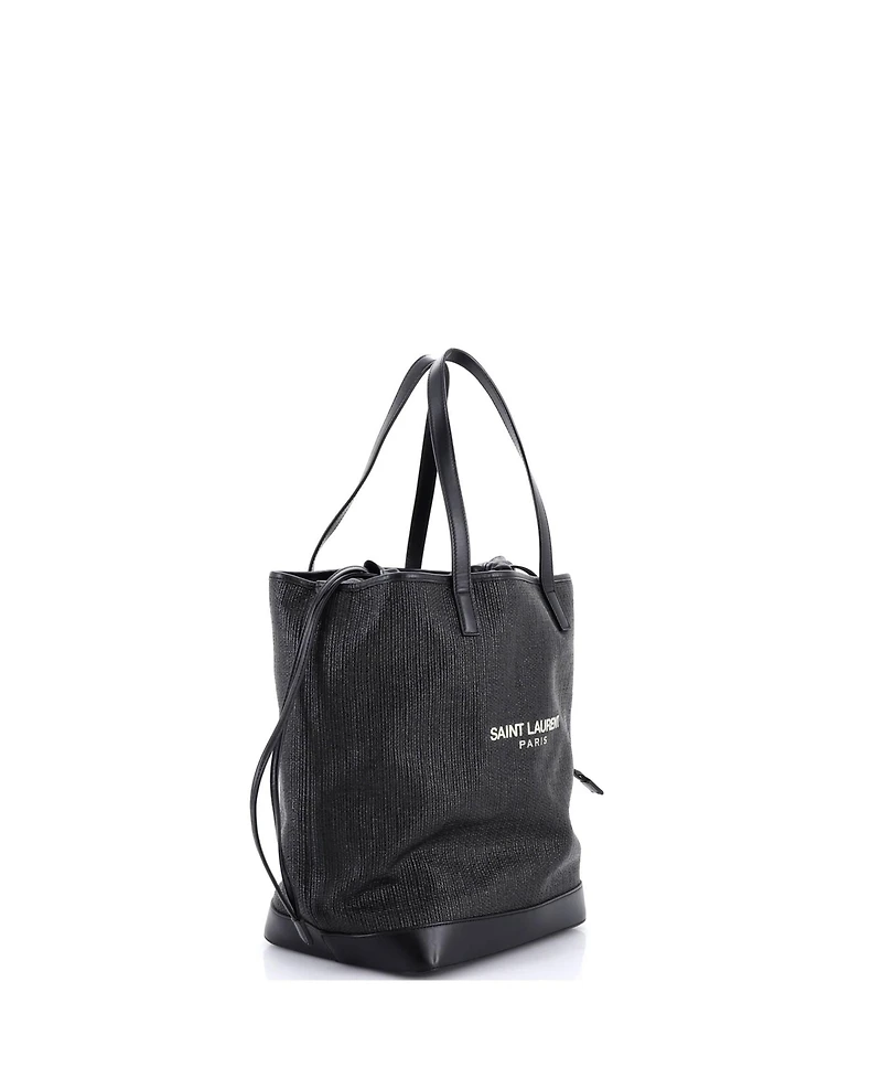 Pre-Owned Saint Laurent Teddy Shopping Tote Canvas with Leather