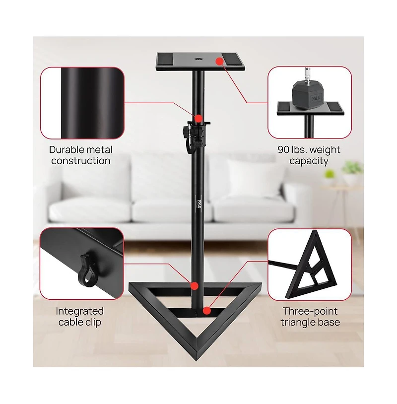 Pyle Speaker Stand Pair of Sound Play 1 and 3 Holder