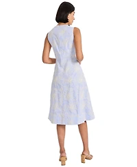 Maggy London Women's Sleeveless Scoop Neck Midi Dress