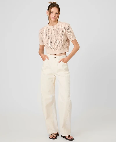 French Connection Women's Knit Short-Sleeve Top