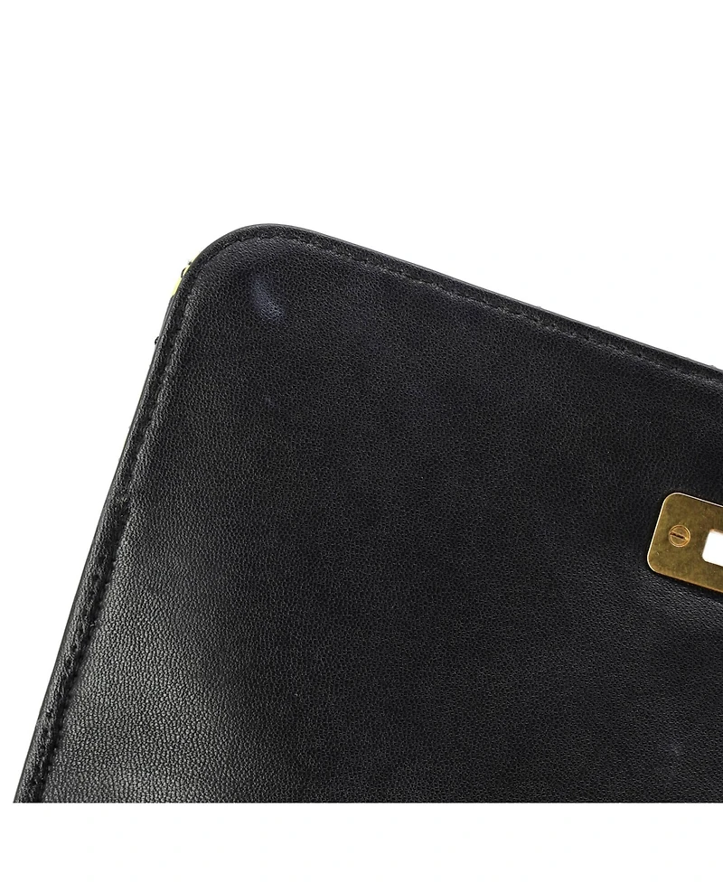 Pre-Owned Versace Medium Medusa Padlock Icon Flap Bag Quilted Leather