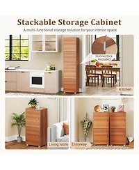 Gouun 2-Tier Modern Nightstand with Adjustable Shelves and Drawer