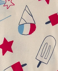 Carter's Boys' or Girls' Toddler 2T-5T Fourth of July Short-Sleeve Sleep and Play, 2-Piece Set