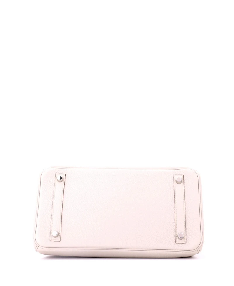 Pre-Owned HERMES Birkin 30 Handbag Light Togo with Palladium Hardware