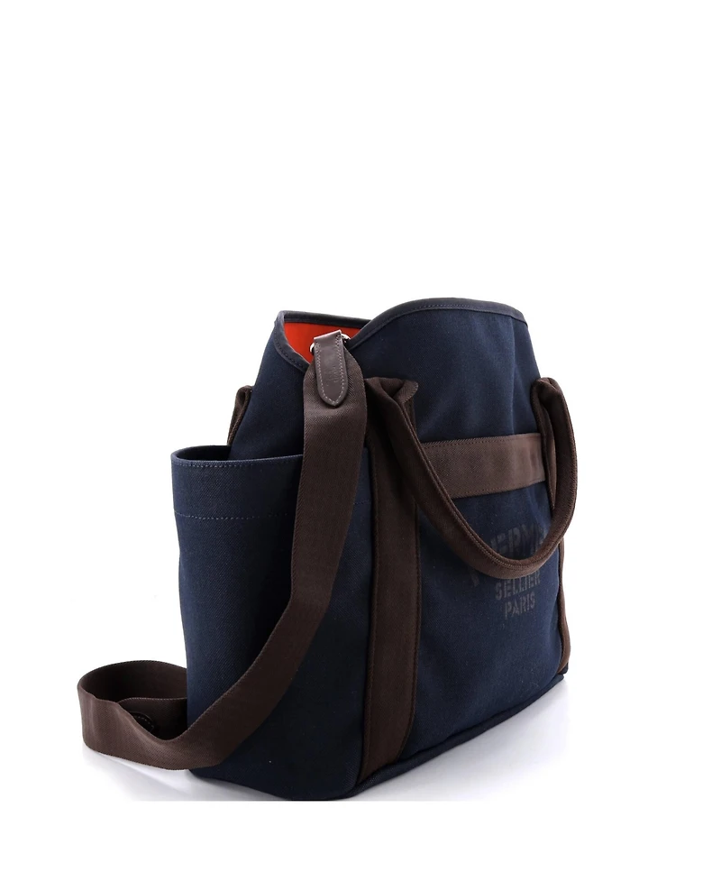 Pre-Owned HERMES Sac De Pansage Groom Handbag Canvas