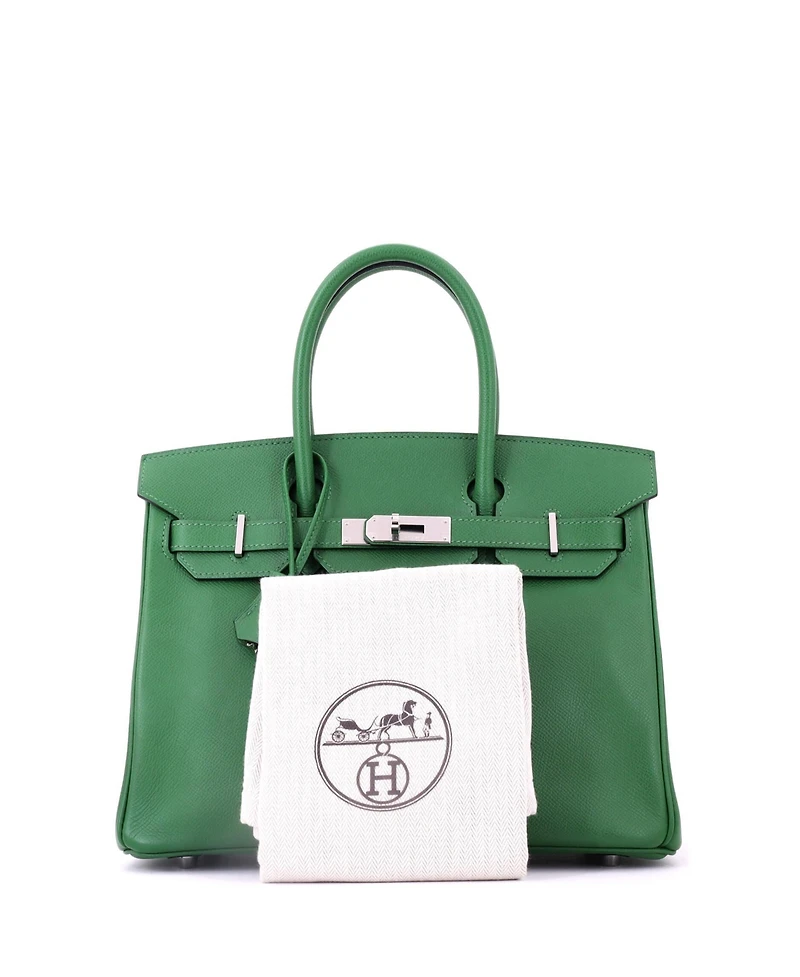 Pre-Owned Hermes Birkin 30 Handbag Epsom with Palladium Hardware