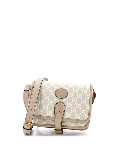 Pre-Owned Gucci Mini Interlocking G Patch Messenger Bag Gg Coated Canvas