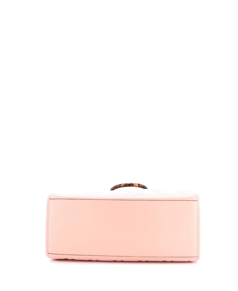 Pre-Owned Fendi Medium Sunshine Shopper Tote Zucca Embossed Leather