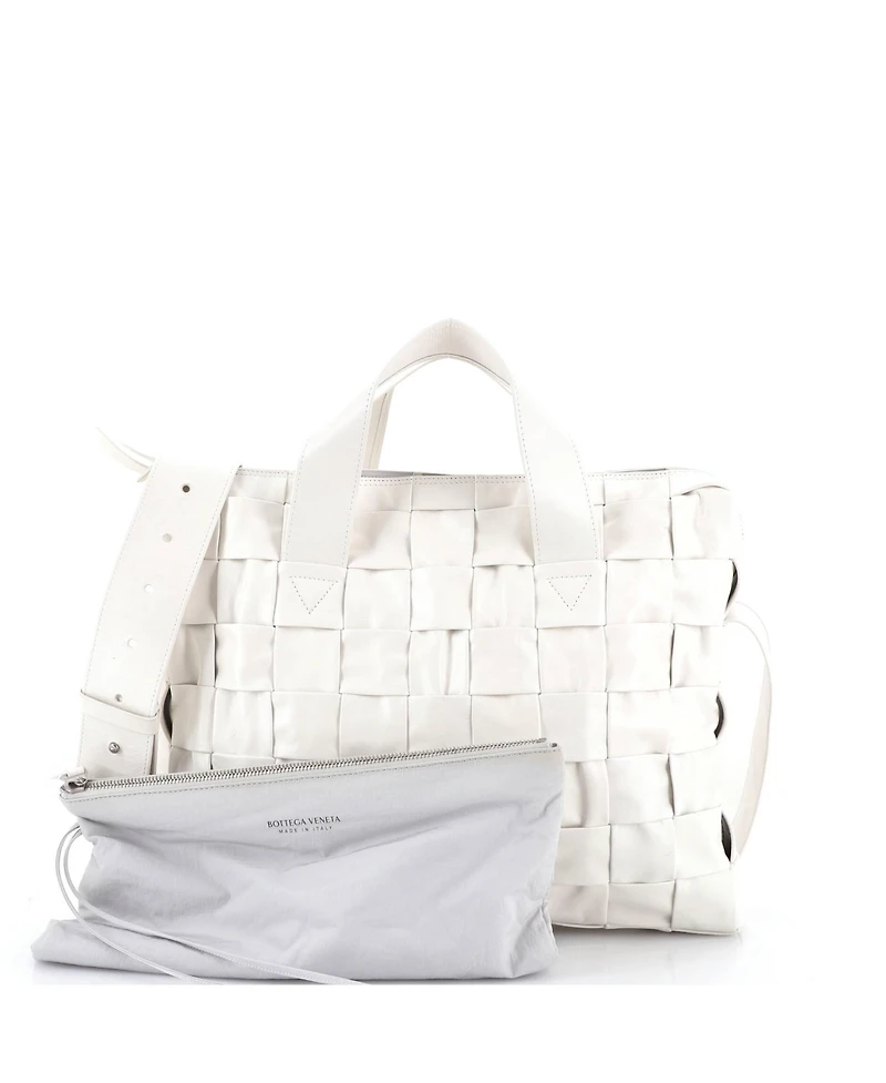 Pre-Owned Bottega Veneta Large Stretch Cassette Briefcase Maxi Intrecciato Leather