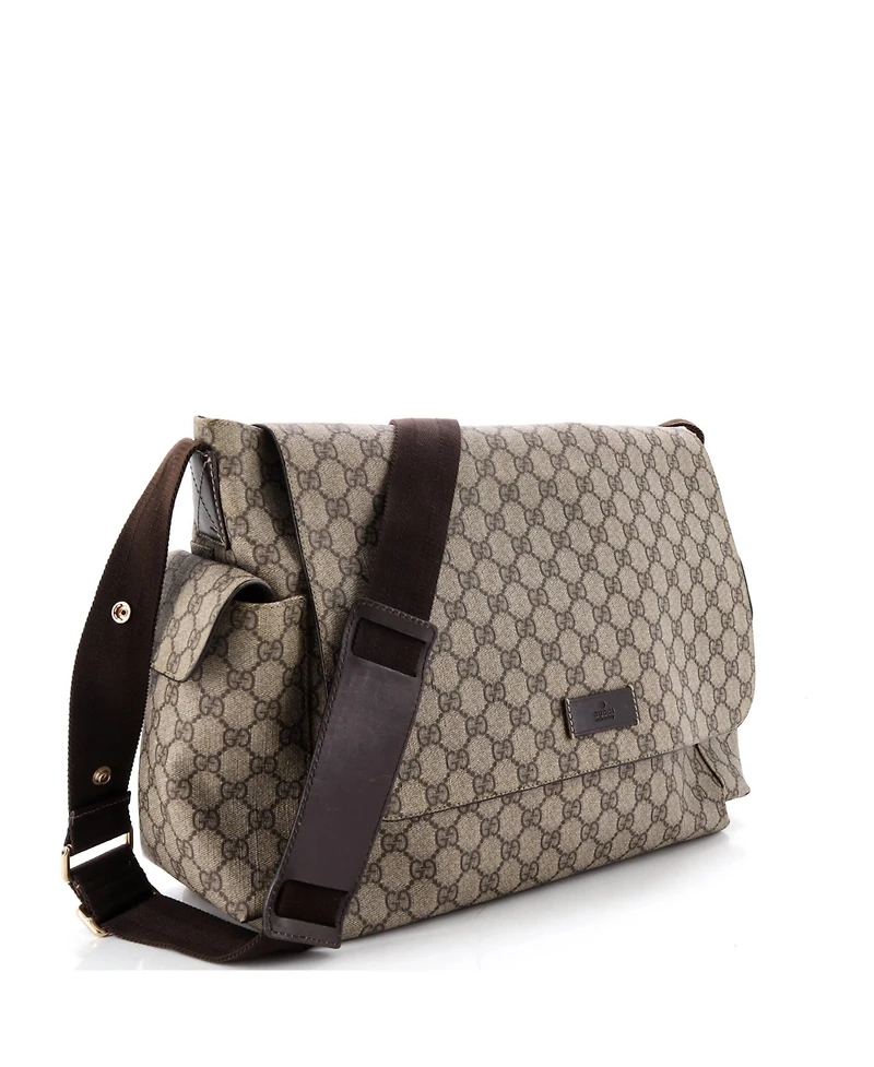 Pre-Owned Gucci Diaper Bag Gg Coated Canvas