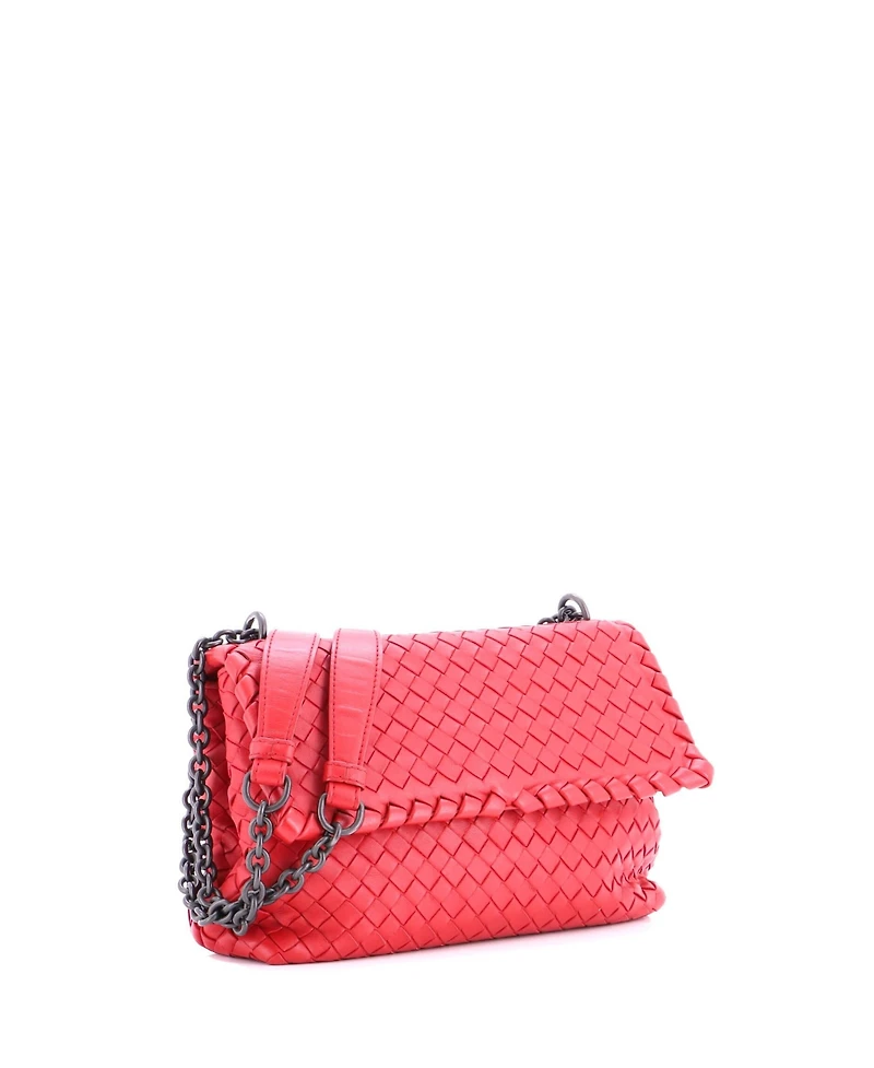Pre-Owned Bottega Veneta Small Olimpia Crossbody Bag Intrecciato Nappa