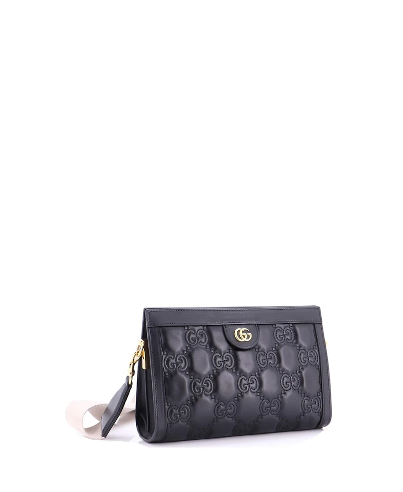 Pre-Owned Gucci Small Gg Shoulder Bag Gg Matelasse Leather