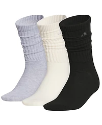 adidas Women's Athletic Scrunch Crew Socks, 3-Pack