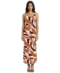 Donna Morgan Women's Aria Scoop Neck Midi Dress