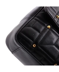 Pre-Owned Gucci Medium Gg Marmont Flap Bag Studded Matelasse Leather
