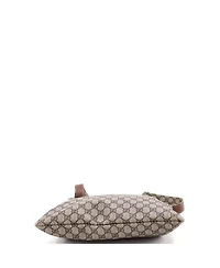 Pre-Owned Gucci Large Web Loop Flat Messenger Gg Coated Canvas