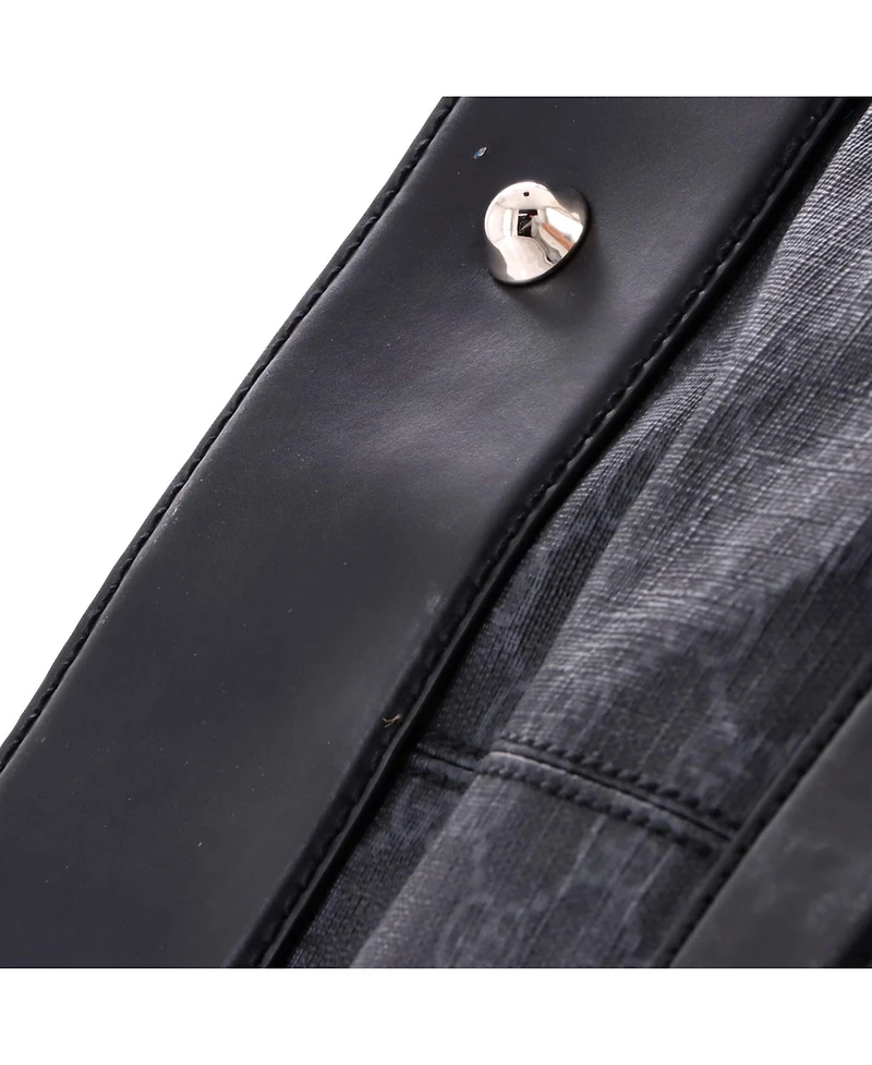 Pre-Owned Gucci Small Night Courrier Carry On Convertible Duffle Gg Coated Canvas with Applique