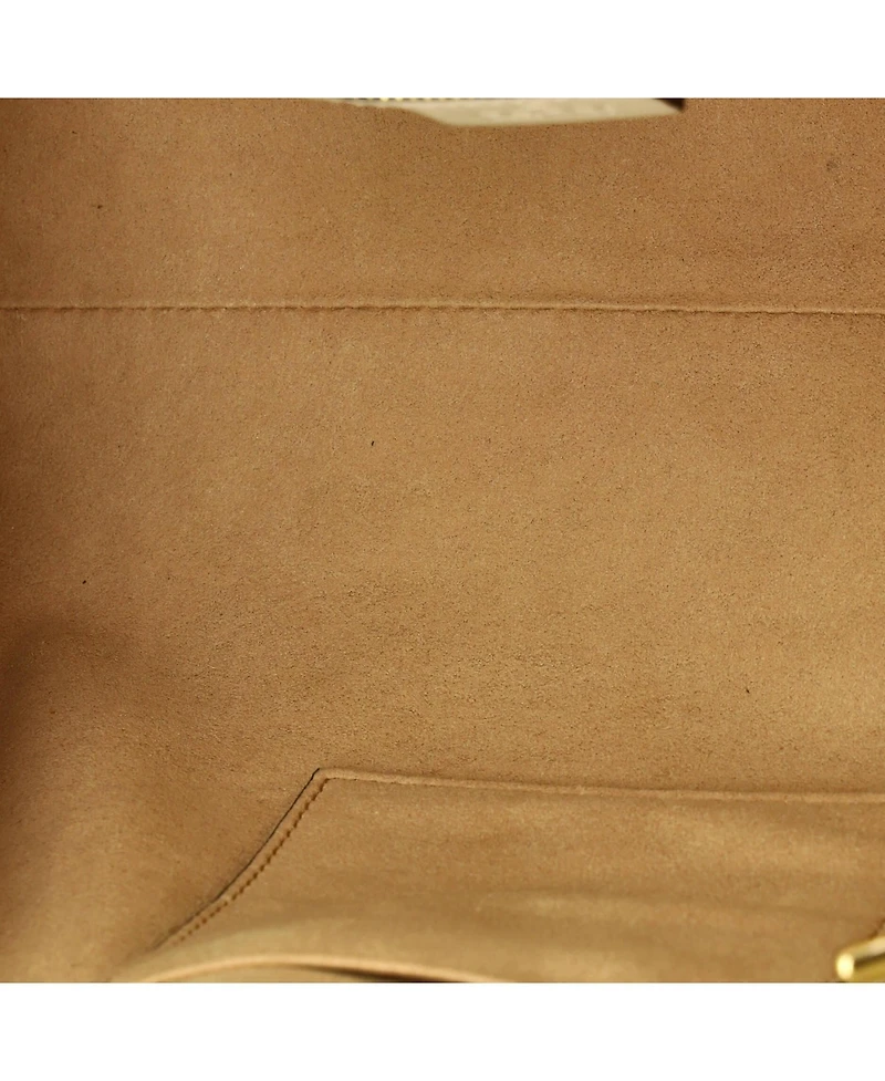 Pre-Owned Gucci Medium Padlock Chain Tote Gg Coated Canvas with Leather