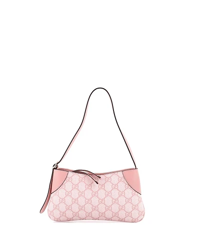 Pre-Owned Gucci Small Emblem Shoulder Bag Gg Coated Canvas with Leather