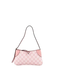 Pre-Owned Gucci Small Emblem Shoulder Bag Gg Coated Canvas with Leather