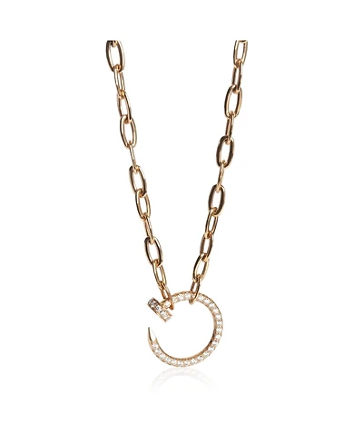 Pre-Owned Cartier Rose Gold Diamond Juste Un Clou Necklace