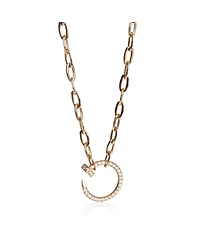 Pre-Owned Cartier Rose Gold Diamond Juste Un Clou Necklace
