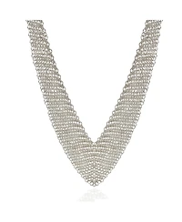 Pre-Owned Tiffany & Co Sterling Silver Elsa Peretti Mesh Bib Necklace
