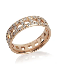 Pre-Owned Tiffany & Co Rose Gold Diamond True Wide Ring