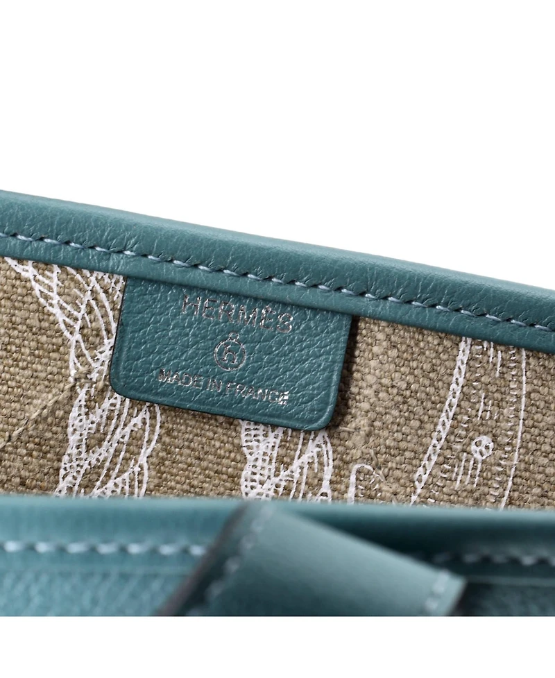 Pre-Owned HERMES Pm Petit H Bell Tote Toile and Leather