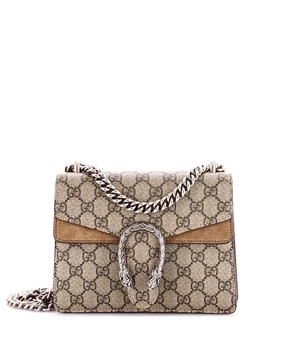 Pre-Owned Gucci Mini Dionysus Bag Gg Coated Canvas
