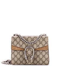 Pre-Owned Gucci Mini Dionysus Bag Gg Coated Canvas