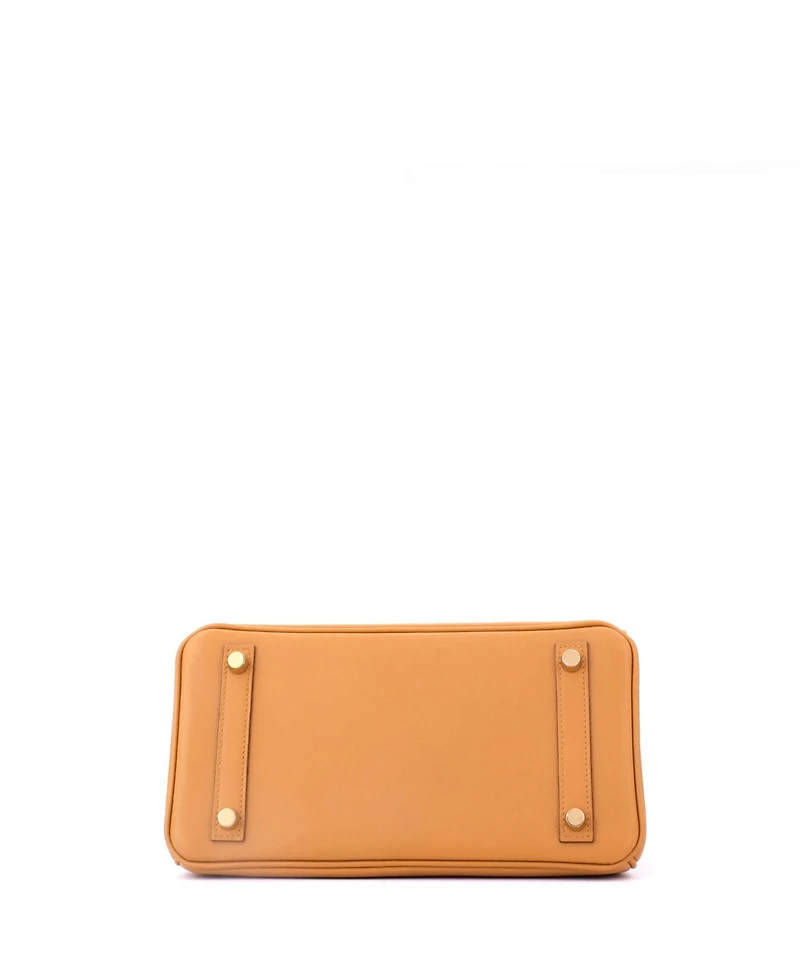 Pre-Owned Hermes Birkin 25 Handbag Brown Swift with Gold Hardware