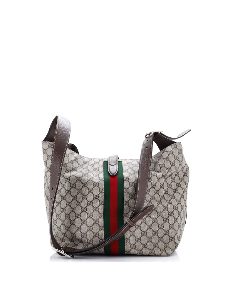 Pre-Owned Gucci Small Jackie 1961 Soft Shoulder Bag Gg Coated Canvas