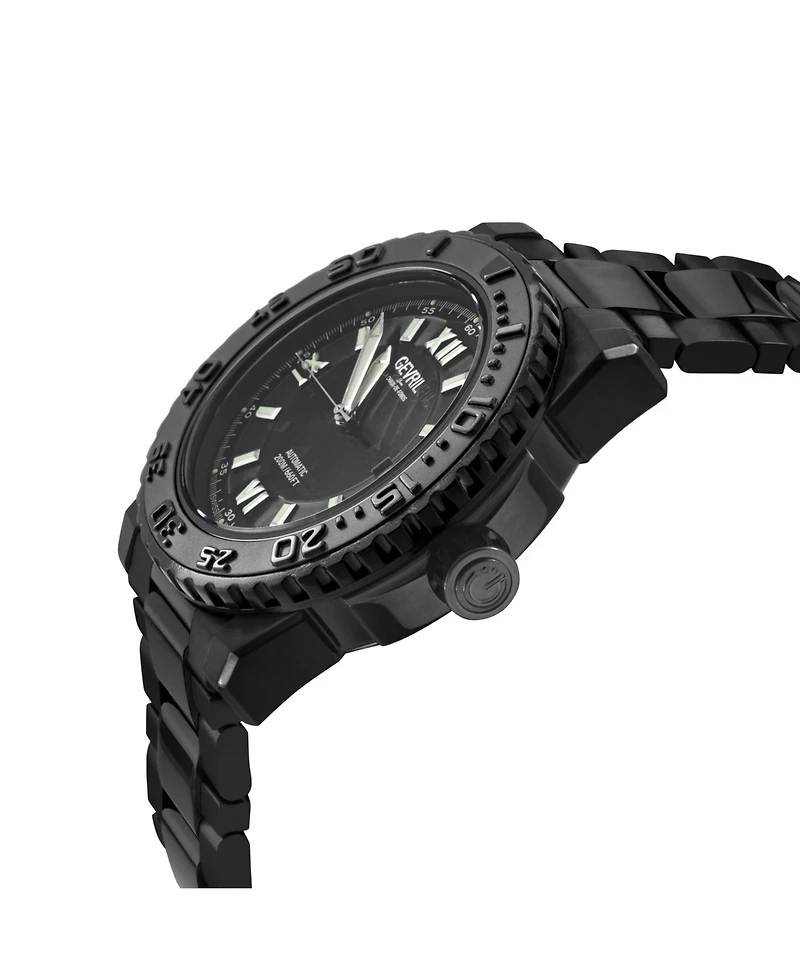 Gevril Men's Seacloud Swiss Automatic Ip Black Bracelet Watch