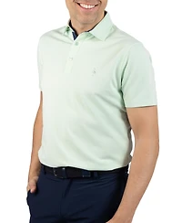 Tailorbyrd Men's Micro Grid Textured Performance Polo Shirt