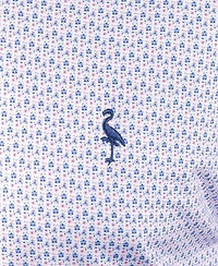 Tailorbyrd Men's Micro Floral Printed Performance Polo Shirt