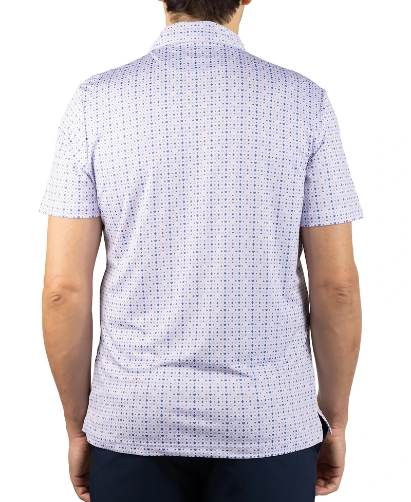 Tailorbyrd Men's Dealers Choice Printed Performance Polo Shirt
