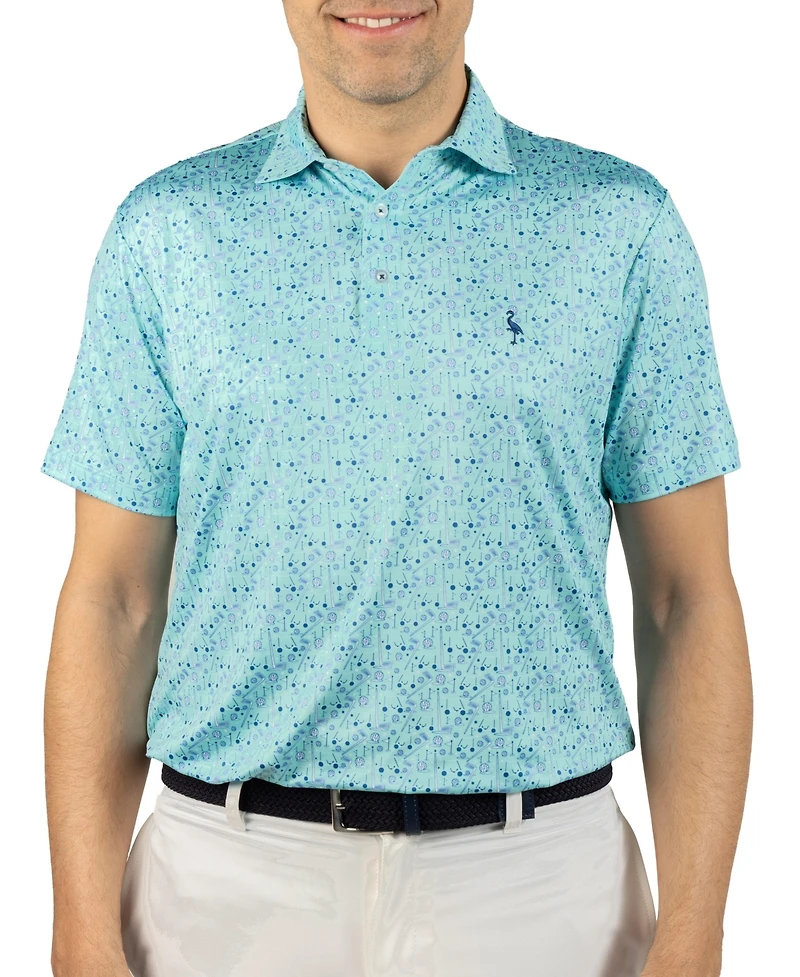 Tailorbyrd Men's Hole One Printed Performance Polo Shirt