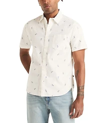 Nautica Men's Short-Sleeve Oxford Print Shirt