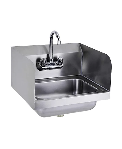 Busdays 17 x 15 Inch 304 Stainless Steel Wall Mounted Hand Sink Nsf Certified Durable Easy to Install