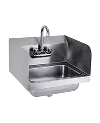 Busdays 17 x 15 Inch 304 Stainless Steel Wall Mounted Hand Sink Nsf Certified Durable Easy to Install