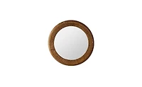 Busdays 31.3" Hammered Gold Round Wall Mirror