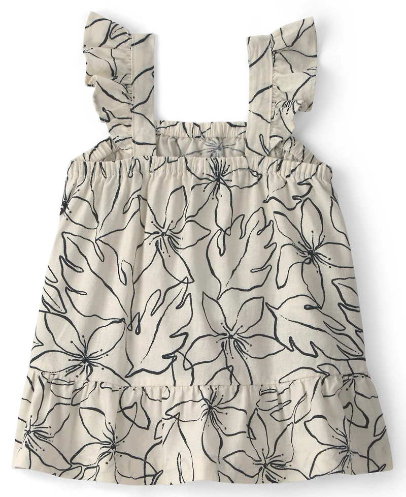 Carter's Baby Girls' Linen Blend Floral Dress