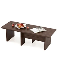 Sugift Modular L Shaped Coffee Table Set of Two for Small Spaces